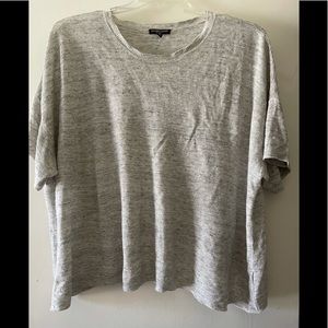 Eileen Fisher Woman organic linen round neck top